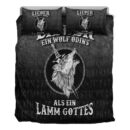 Ligerking Bedding Set - Lieber Ein Wolf Odins Als Ein Lamm Gottes Bedding Set A7