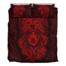 Ligerking Bedding Set - Valkyries And Bear Raven Turquoise Bedding Set A95