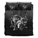 Ligerking Bedding Set - Fenrir Wolf Of Odin Norse Runes Thor Hammer Mjolnir Bedding Set A7