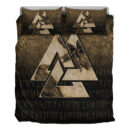 Ligerking Bedding Set - Huginn Muninn Ravens from Odin Viking - Gold Version Bedding Set A7