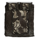 Ligerking Bedding Set - Viking Raven Celtic Sun and Moon Bedding Set A35