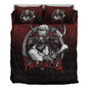 Ligerking Bedding Set - Axe Warrior Raven Odin Thor Victory Or Valhalla Bedding Set A7