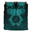 Ligerking Bedding Set - Two Raven Cletic Turquoise Tree Cletic Bedding Set A95