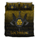 Ligerking Bedding Set - Ragnar Lothbrok - Ragnar Lodbrok - Viking Warrior - Gold Version Bedding Set A7