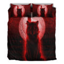 Ligerking Bedding Set - Fenrir Viking Wolf - Red Version Bedding Set A7