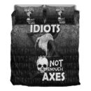 Ligerking Bedding Set -Too-Many-Idiots-Not-Enough-Axes-Viking Bedding Set A7