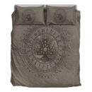 Ligerking Bedding Set - Tree of Life with Triquetra Beige Bedding Set A7