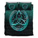 Ligerking Bedding Set - Vegvisir Nordic Viking Rune - Cyan Version Bedding Set A7