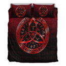Ligerking Bedding Set - Vegvisir Nordic Viking Rune - Red Version Bedding Set A7