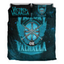 Ligerking Bedding Set - Victory Or Valhalla Cyan Style Bedding Set A7