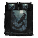 Ligerking Bedding Set - Raven and Viking Gothic Style Bedding Set A35