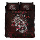 Ligerking Bedding Set - Fenrir and Arrow on Blood Background Bedding Set A35