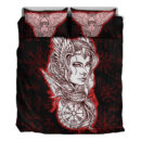 Ligerking Bedding Set -Viking Valkyrie Red Bedding Set A95