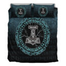 Ligerking Bedding Set - Mjolnir Hammer of Thor Runes Bedding Set A7