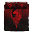 Ligerking Bedding Set - Viking Norse Wolf - Red Version Bedding Set A7