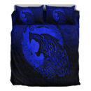 Ligerking Bedding Set - Fenrir Viking 3D Tattoo - Blue Version Bedding Set A7