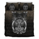 Ligerking Bedding Set - Vikings Ravens Mjolnir Bedding Set A7