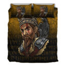Ligerking Bedding Set - Viking Warrior Odin Valhalla Raven Bedding Set A7