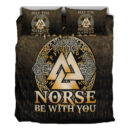 Ligerking Bedding Set - May The Norse Be With You Viking - Gold Version Bedding Set A7