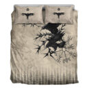 Ligerking Bedding Set - Raven and Vegvisir Vintage Style Bedding Set A94