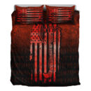 Ligerking Bedding Set - USA Flag Viking Cool American Norsemen - Red Version Bedding Set A7