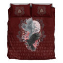 Ligerking Bedding Set - Raven Black and White Red Yggdrasil HS Bedding Set A35