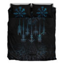 Ligerking Bedding Set - Raven and Valknut Cyan Style Bedding Set A94