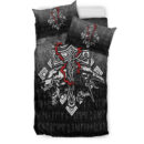 Ligerking Bedding Set -Thor-Hammer-Mjolnir-Rune-Protection-Odin-Raven-Viking Bedding Set A7