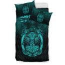 Ligerking Bedding Set - Vikings Ravens Mjolnir - Cyan Version Bedding Set A7