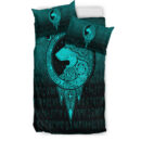 Ligerking Bedding Set - Viking Norse Wolf - Cyan Version Bedding Set A7