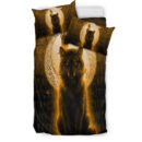 Ligerking Bedding Set - Fenrir Viking Wolf - Gold Version Bedding Set A7