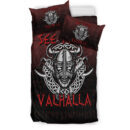 Ligerking Bedding Set -Viking Axe Norse Warrior See You In Valhalla Bedding Set A7
