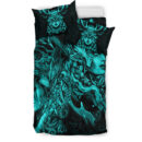 Ligerking Bedding Set - Valkyries And Bear Raven Turquoise Bedding Set A95