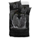 Ligerking Bedding Set -Huginn And Muninn Norse Mythology Ravens Midgard Birds Crow Bedding Set A7