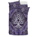Ligerking Bedding Set - Tree of Life with Triquetra Amethyst and Silver Bedding Set A7