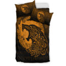 Ligerking Bedding Set - Fenrir Viking 3D Tattoo - Gold Version Bedding Set A7