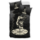 Ligerking Bedding Set -Valhalla-Skull-Ravens Bedding Set A7