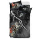 Ligerking Bedding Set - Odin and Fenrir Thunder Background Bedding Set A35
