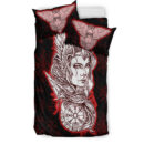 Ligerking Bedding Set -Viking Valkyrie Red Bedding Set A95