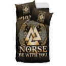 Ligerking Bedding Set - May The Norse Be With You Viking - Gold Version Bedding Set A7