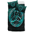 Ligerking Bedding Set - Vegvisir Nordic Viking Rune - Cyan Version Bedding Set A7