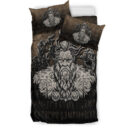 Ligerking Bedding Set - Norse Viking Mythology Allfather Odin Huginn Muninn Bedding Set A7