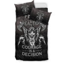 Ligerking Bedding Set - Fear Is A Reaction Courage Is A Decision Bedding Set A7