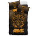 Ligerking Bedding Set - Valhalla Awaits Warrior Bedding Set A7