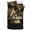 Ligerking Bedding Set - Huginn Muninn Ravens from Odin Viking - Gold Version Bedding Set A7