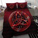 Ligerking Bedding Set - Vegvisir Nordic Viking Rune - Red Version Bedding Set A7