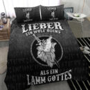 Ligerking Bedding Set - Lieber Ein Wolf Odins Als Ein Lamm Gottes Bedding Set A7