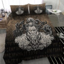 Ligerking Bedding Set - Norse Viking Mythology Allfather Odin Huginn Muninn Bedding Set A7