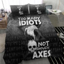 Ligerking Bedding Set -Too-Many-Idiots-Not-Enough-Axes-Viking Bedding Set A7