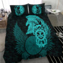 Ligerking Bedding Set - Raven Ving Turquoise Bedding Set A95
